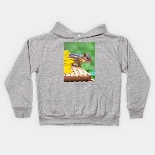 Chipmunk and sunflower Kids Hoodie